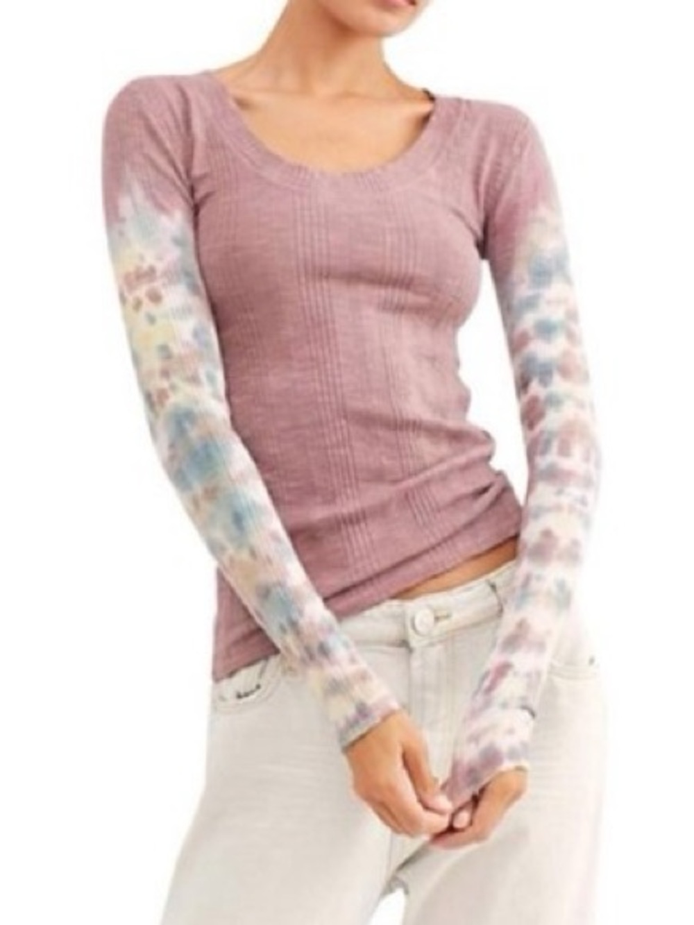 Free People We The Free Big Sur Tee in Misty Mountain Pink